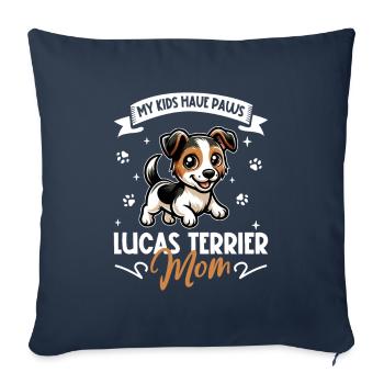 Sportive Lucas Terrier Maman - Housse de coussin décorative 45 x 45 cm - bleu marine - Devant