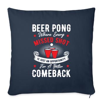 Beer Pong Champion Beer Pong Comeback Tournament - Sofa pillowcase 17,3'' x 17,3'' (45 x 45 cm) - navy - Front