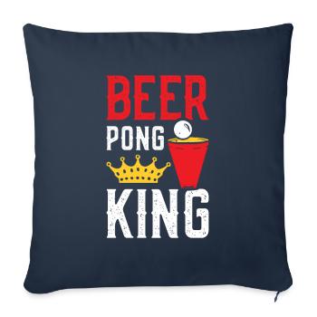 Beer Pong King - Sofa pillowcase 17,3'' x 17,3'' (45 x 45 cm) - navy - Front