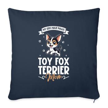 American Toy Terrier Mom - Sofa pillowcase 17,3'' x 17,3'' (45 x 45 cm) - navy - Front