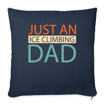 Eisklettern juste un papa grimpeur de glace - Housse de coussin décorative 45 x 45 cm - bleu marine - Devant