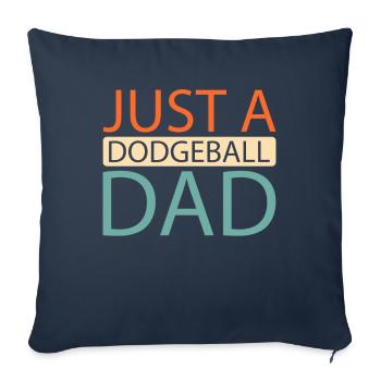 Völkerball juste un papa de ballon chasseur - Housse de coussin décorative 45 x 45 cm - bleu marine - Devant