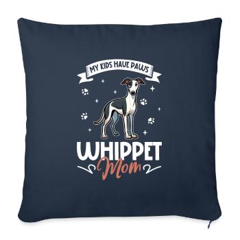 Whippet Mom - Sofa pillowcase 17,3'' x 17,3'' (45 x 45 cm) - navy - Front