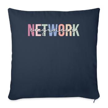 Ingénieur réseau Technologie réseau - Housse de coussin décorative 45 x 45 cm - bleu marine - Devant