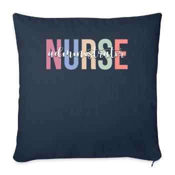 Infirmière Administratrice Soins infirmiers Ges - Housse de coussin décorative 45 x 45 cm - bleu marine - Devant