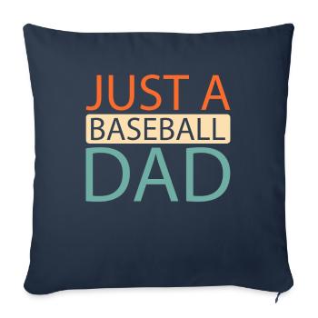 Baseball Juste un papa de baseball - Housse de coussin décorative 45 x 45 cm - bleu marine - Devant