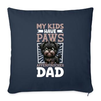 Affenpinscher Papa - Sofa pillowcase 17,3'' x 17,3'' (45 x 45 cm) - navy - Front