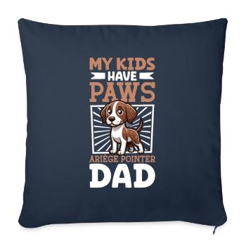 Braque de l'Ariège Papa - Sofa pillowcase 17,3'' x 17,3'' (45 x 45 cm) - navy - Front