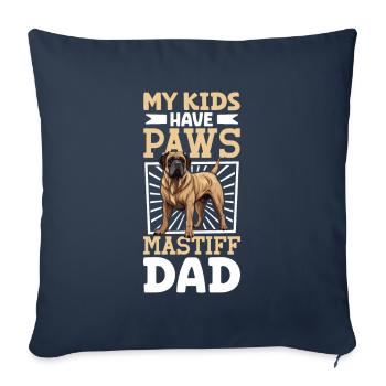 Assyrian Mastiff Dad - Sofa pillowcase 17,3'' x 17,3'' (45 x 45 cm) - navy - Front