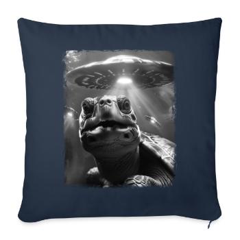 Turtle Sea Turtle UFO Alien Außerirdis - Sofa pillowcase 17,3'' x 17,3'' (45 x 45 cm) - navy - Front
