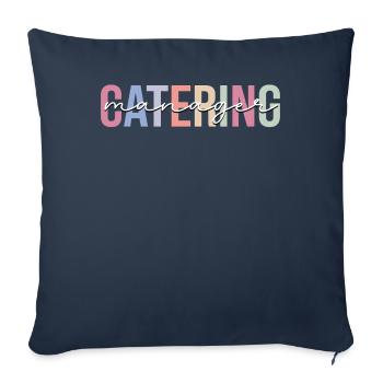 Responsable Traiteur Serveur Traiteur - Housse de coussin décorative 45 x 45 cm - bleu marine - Devant
