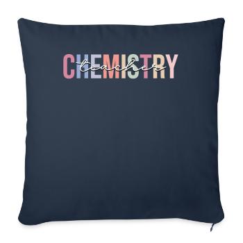 Professeur de chimie Chimiste - Housse de coussin décorative 45 x 45 cm - bleu marine - Devant
