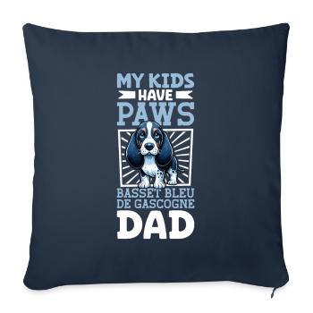 Basset bleu de Gascony Papa - Sofa pillowcase 17,3'' x 17,3'' (45 x 45 cm) - navy - Front