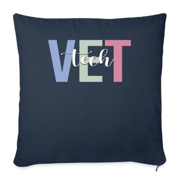Vet Tech Veterinary Technician Veterinarian - Sofa pillowcase 17,3'' x 17,3'' (45 x 45 cm) - navy - Front