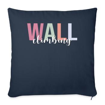 Wall Climbing Indoor Wall Climber Bouldering - Sofa pillowcase 17,3'' x 17,3'' (45 x 45 cm) - navy - Front