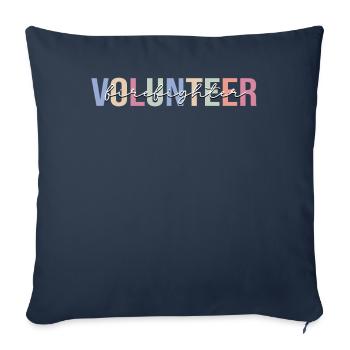 Pompiers volontaires Pompiers - Housse de coussin décorative 45 x 45 cm - bleu marine - Devant