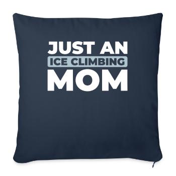 Eisklettern juste une maman grimpeuse sur glace - Housse de coussin décorative 45 x 45 cm - bleu marine - Devant