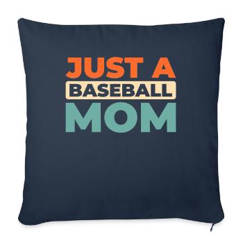Baseball Juste une maman de baseball - Housse de coussin décorative 45 x 45 cm - bleu marine - Devant