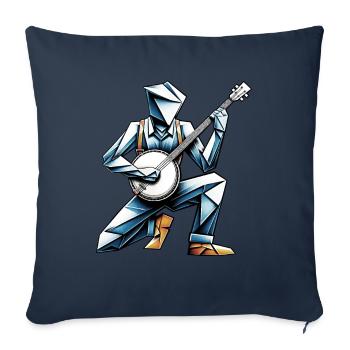 Origami Grue en papier Culture japonaise Bluegrass - Housse de coussin décorative 45 x 45 cm - bleu marine - Devant