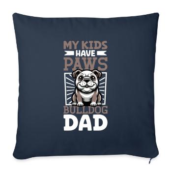 Bulldog Dad - Sofa pillowcase 17,3'' x 17,3'' (45 x 45 cm) - navy - Front