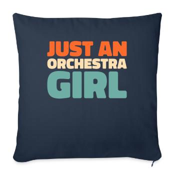 Orchestre Just An Orchestra Girl - Housse de coussin décorative 45 x 45 cm - bleu marine - Devant