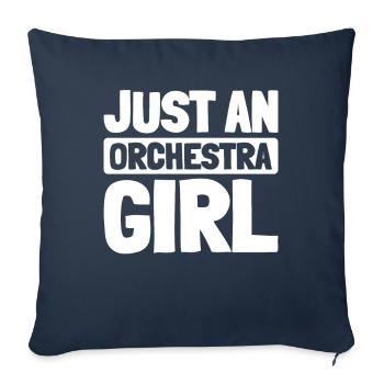 Orchestre Just An Orchestra Girl - Housse de coussin décorative 45 x 45 cm - bleu marine - Devant