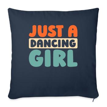 Danseuse Danseuse Juste Une Fille Qui Danse - Housse de coussin décorative 45 x 45 cm - bleu marine - Devant