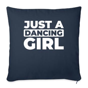 Danseuse Danseuse Juste Une Fille Qui Danse - Housse de coussin décorative 45 x 45 cm - bleu marine - Devant