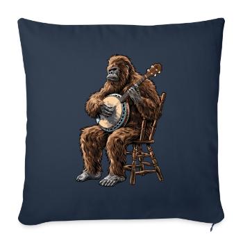 Bigfoot Sasquatch Yeti Bluegrass Banjo Player - Sofa pillowcase 17,3'' x 17,3'' (45 x 45 cm) - navy - Front