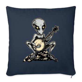 Dover Demon Cryptid Cryptozoology Bluegrass Banj - Sofa pillowcase 17,3'' x 17,3'' (45 x 45 cm) - navy - Front
