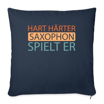 Saxophone Saxophone - Housse de coussin décorative 45 x 45 cm - bleu marine - Devant