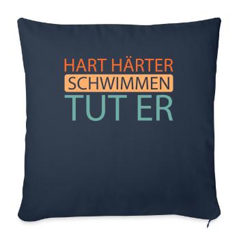 Nageurs nageurs - Housse de coussin décorative 45 x 45 cm - bleu marine - Devant