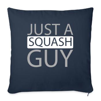 Squash Just A Squash Guy - Sofa pillowcase 17,3'' x 17,3'' (45 x 45 cm) - navy - Front