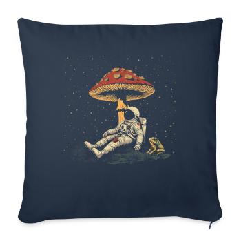 Cottagecore Aesthetic Astronaut Frog Mushroom Witc - Sofa pillowcase 17,3'' x 17,3'' (45 x 45 cm) - navy - Front