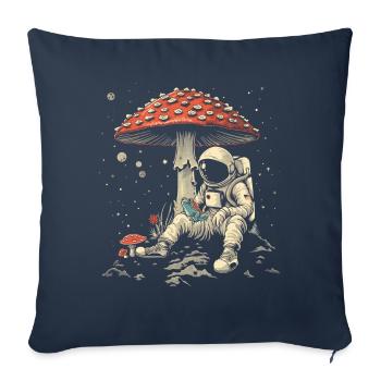 Cottagecore Aesthetic Astronaut Frog Mushroom Witc - Sofa pillowcase 17,3'' x 17,3'' (45 x 45 cm) - navy - Front