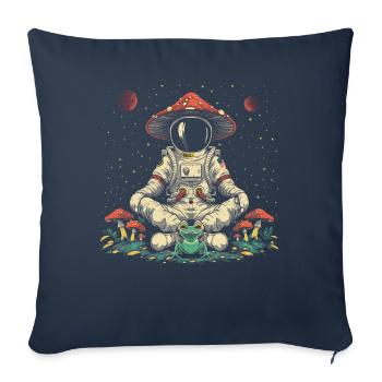 Cottagecore Aesthetic Astronaut Frog Mushroom Witc - Sofa pillowcase 17,3'' x 17,3'' (45 x 45 cm) - navy - Front