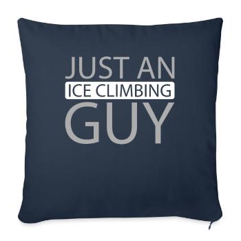 Eisklettern n’est qu’un grimpeur sur glace - Housse de coussin décorative 45 x 45 cm - bleu marine - Devant