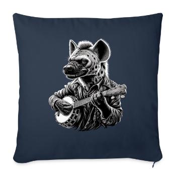 Hyena Animal Bluegrass Banjo Player - Sofa pillowcase 17,3'' x 17,3'' (45 x 45 cm) - navy - Front