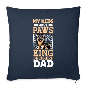 Roi Berger Papa - Housse de coussin décorative 45 x 45 cm - bleu marine - Devant