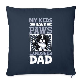 Landseer Papa - Sofa pillowcase 17,3'' x 17,3'' (45 x 45 cm) - navy - Front