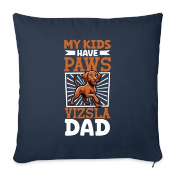 Magyar Vizsla Papa - Housse de coussin décorative 45 x 45 cm - bleu marine - Devant