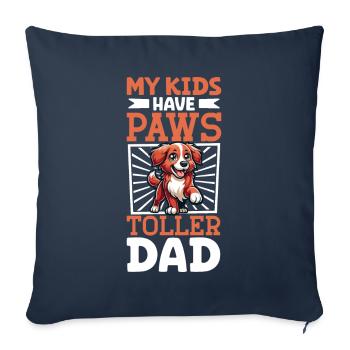 Papa retriever de canard de la Nouvelle-Écosse - Housse de coussin décorative 45 x 45 cm - bleu marine - Devant