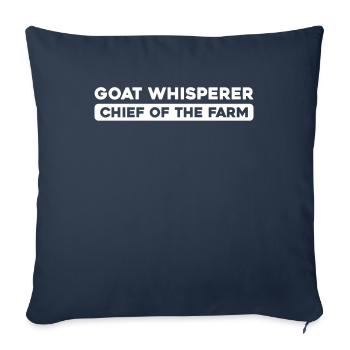 Chèvre Chef de la Ferme - Housse de coussin décorative 45 x 45 cm - bleu marine - Devant