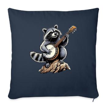 Raccoon Opossum Street Cat Bluegrass Banjo Spie - Sofa pillowcase 17,3'' x 17,3'' (45 x 45 cm) - navy - Front