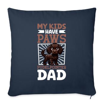 Poodle Pointer Dad - Sofa pillowcase 17,3'' x 17,3'' (45 x 45 cm) - navy - Front