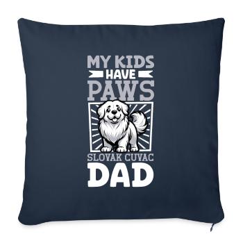 Slovensky cuvac papa - Housse de coussin décorative 45 x 45 cm - bleu marine - Devant