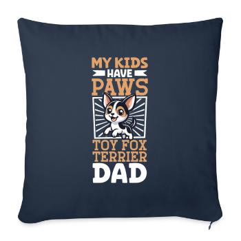 Terrier jouet américain papa - Housse de coussin décorative 45 x 45 cm - bleu marine - Devant
