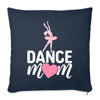 Ballerine Ballet Danseuse Maman Danse Maman - Housse de coussin décorative 45 x 45 cm - bleu marine - Devant