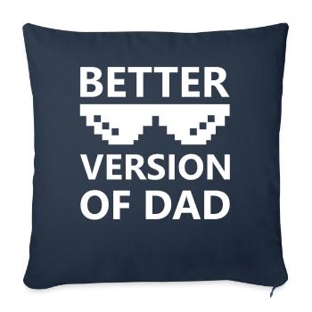 Meilleure version des citations de papa cool pour enfants - Housse de coussin décorative 45 x 45 cm - bleu marine - Devant