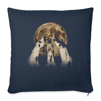Appaloosa Horse Howling Moon - Sofa pillowcase 17,3'' x 17,3'' (45 x 45 cm) - navy - Front